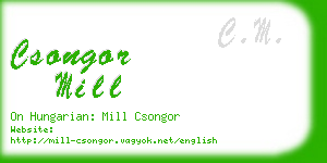 csongor mill business card